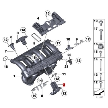 Left Intake Manifold Adjusting Unit DISA Valve Compatible with 135i 328i 530i 528i X5 Z4 E87 E81 E90 E60