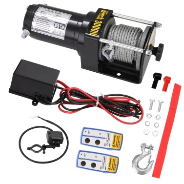 Electric Winch 12.0V/24V Vehicle Mounted Winch Off-road Vehicle Winch Field Self Rescue Small Winch Lifting and Hauling Tools