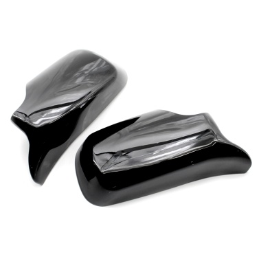 Side Door Mirror Cover Cap L&R Wing Door Rearview Mirror Covers Replacement for BMW E46 1998-2005
