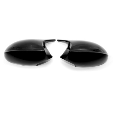 1 Pair Glossy Black M3 Style Side Mirror Cover Caps Replacement For BMW E90 E91 E92 E93