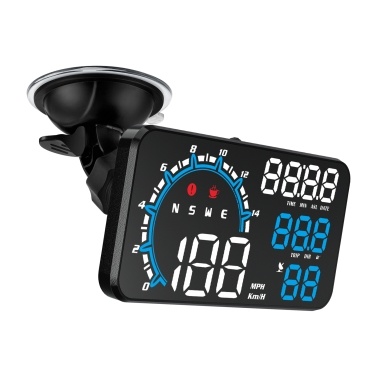 5.5-Inch Universal GPS Head Up Display with Displays Speed Altitude Driving Time Date Clock and More