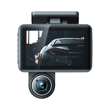 3 Cameras Dash Cam 4in Clear Car Rearview Mirror