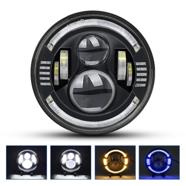 7 inch Car Motorcycle LED Headlight with DRL/Turn Signal/Low Beam/High Beam Replacement for Jeep Wrangler JK TJ CJ LJ Mazda Miata Chevy