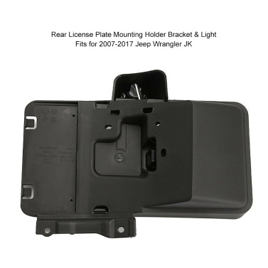 Rear License Plate Mounting Holder Bracket & Light for 2007-2017 J-eep W-rangler JK