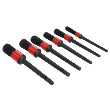 Car Cleaning Tools, Soft Bristle Auto Brush Car Detailing Brush Set, 6 Different Sizes Detail Brush for Automotive Cleaning Wheels, Dashboard, Interior, Exterior