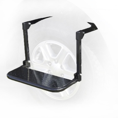 Heavy Duty Tire Step Foldable Car Ladder with Adjustable Height and Width Anti-Slip Surface Max. Load 150KG/330lbs for Truck SUV Off-Road Vehicle