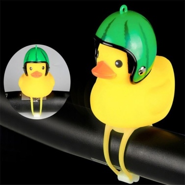 1Pcs Cute Little Yellow Duck with Helmet LED Light for Bike Motorcycle
