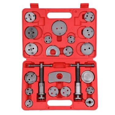 22pcs Auto Universal Disc Brake Caliper Car Wind Back Pad Piston Compressor Automobile Garage Repair Tool Kit Set with Case