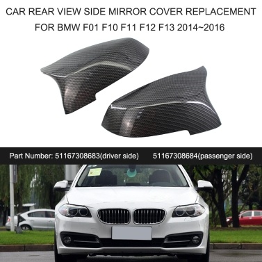 Car Rear View Side Mirror Cover Replacement for BMW F01 F10 F11 F12 F13 Auto Side Wing Mirror Cover Reverse Mirror Shell Caps
