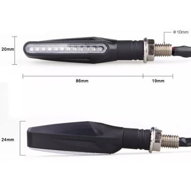 Motorcycle 12Led Strips Signal Turn Signal Motorcycle Turn Signal Motorbike Indicator Lamp Led Flasher Turn Light Steering Lamp Motorcycle modification Accessories