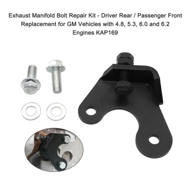 Exhaust Manifold Bolt Repair Kit - Driver Rear / Passenger Front Replacement for GM Vehicles with 4.8, 5.3, 6.0 and 6.2 Engines
