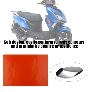 Motorcycle Seat Gel Pad Comfortable Soft Cool Cushion Shock Absorption Mat Blue Modified Seat Cushion(9.8*9.8*0.8in)