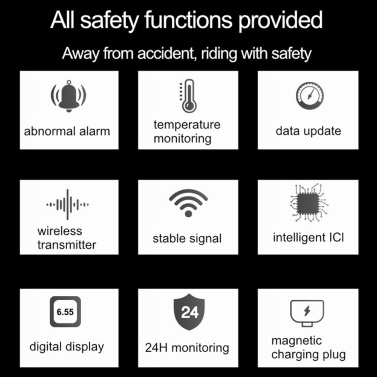 Motorcycle Tire Pressure Monitor Mountain Bike Wireless Tire Pressure Monitoring Instrument Small Portable Waterproof Tire Pressure Monitoring System TPMS Detector