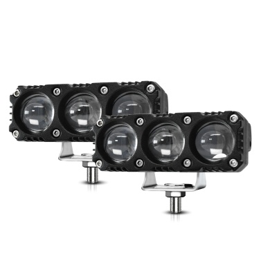 2pcs Motorcycle Spotlights Motorcycle LED Driving Lights with 5 Lighting Modes(3 Lenses)