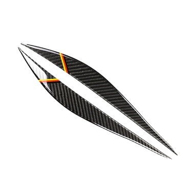 Carbon Fiber Headlight Eyebrows Eyelids Trim Eye Lid Cover Decoration Styling Sticker 1 Pair for BMW F30 F31 F32 F33 F34 (2012-2020)