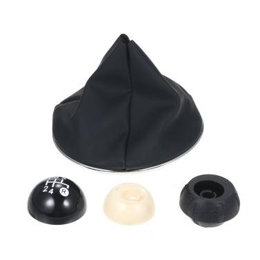 Leather Car Shift Gear Knob Lever Gaitor Boot Cover Replacement for Fiat 500 500C 2007-2018