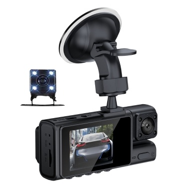 3 Cameras Dash Cam Parking Monitoring Clear Car Rearview Mirror Car Video Recording Camcorder