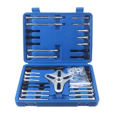 Steering Wheel Removal Tool Steering Wheel Puller 46pcs Chrome Vanadium Steel Steering Wheel Remover Storage Box Package