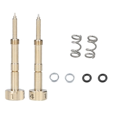 Adjustable Air Fuel Mixture Screws with Washers O-rings Holder Springs Upgraded Brass Replacement for Yamaha Raptor 660 2001-2005