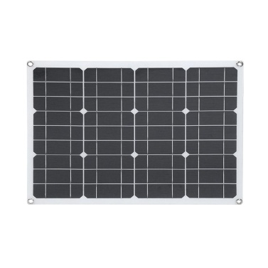 Solar Panel Kit 50w Solar Cells 2-Port USB Hub Controller Car Charging Cable Crocodile Clip Charging Cable Module DC Solar Outdoor Charger for Car Lighter