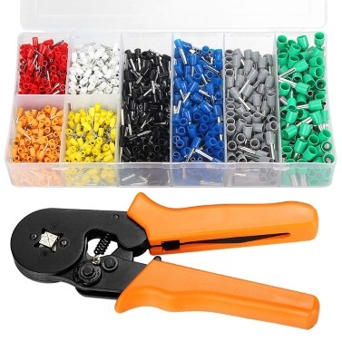 Ferrule Crimping Tool Kit Ferrule Crimper Plier 800Pcs Wire Ferrules Ends Terminals