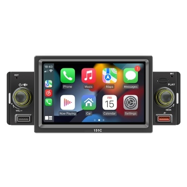 5 Inch Car Stereo MP5 Player Single Din BT FM Radio Receiver with Carplay Android Auto