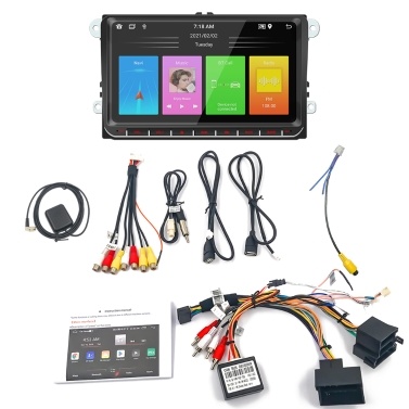 Android 12 Car Stereo Double-Din GPS Navigation FM Radio with 9 Inch IPS Screen