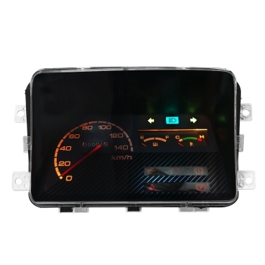 Multi-Functional Car Speedometer Fuel Gauge Water Temperature Gauge Automotive Modified Instrument Assembly 12V with Fault Warning Light