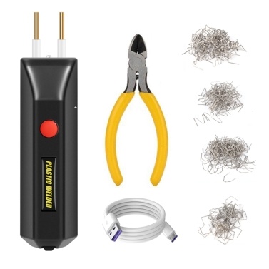 Cordless Plastic Welding Kit with 400PCS Staples Mini Handheld Welding Machine for Car Bumper Plastic Crack Repair