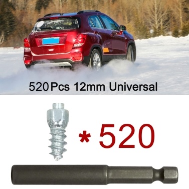 520Pcs Car Tires Studs Screw Snow Tire Studs Spikes Wheel Tyres Snow Chains Studs for Car Motorcycle Tires Winter Universal