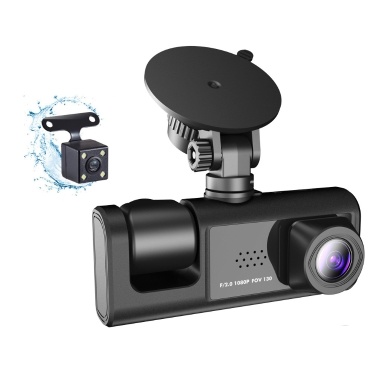 3 Cameras Dash Cam Multi-Language Clear Car Rearview Mirror Car Video Recording Camcorder