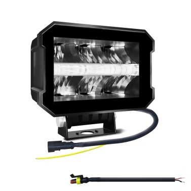 100W Spot Flood Combo LED Light Bar 5 Inch 10000LM Driving Light Waterproof LED Work Light for Boat Truck Tractor Trailer Off-Road Vehicle