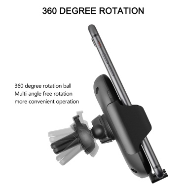 Wireless Car Charger Automatic Qi Wireless Rapid Charger Car Phone Mount Air Vent Phone Holder For Samsung Galaxy S9 S9 Plus S8 S7/S7 Edge Note 8 5 For iPhone X 8/8 Plus