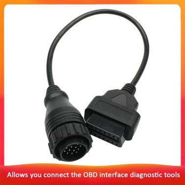 14 Pin to 16 Pin OBDII Cable Male to Female Adapter Car Diagnostic OBD2 Cord for Mercedes Benz Sprinter