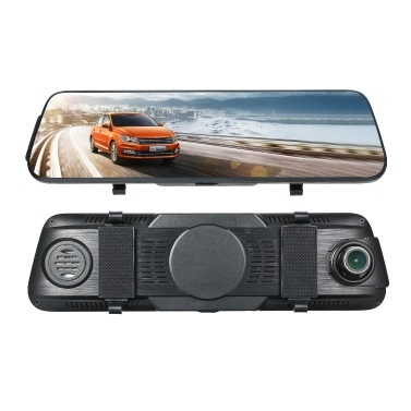 10 Zoll 1080P Doppelobjektiv Weitwinkel Auto Spiegel Dash kam Multimedia Full Touchscreen DVR Rückfahrkamera