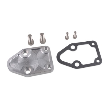Fuel Pump Plate Billet Fuel Pump Block OFF Plate for Chevy SBC 283 327 350 Engine