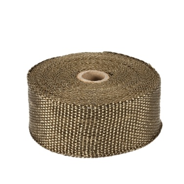 15m*5cm*2mm Exhaust Heat Wrap Roll with 10pcs 30cm Stainless Locking Ties for Car Motorcycle