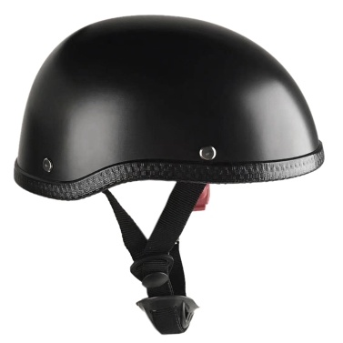 Retro Style Motorcycle Half Helmet ABS+Cotton Plastic Cap- Dumb Black for Motorcyclist Biker Ridder(One Size)