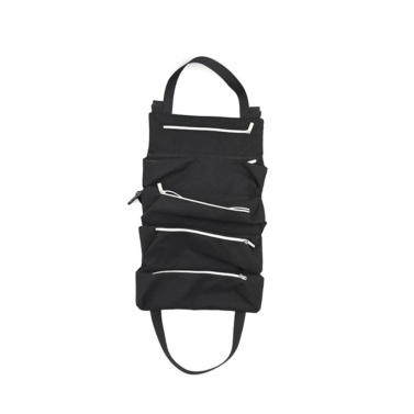 Canvas Tool Roll Organizer,Tool Roll Up Bag Wrench Organizer,Wrench Roll Pouch with 5 Pockets,Tool Organizer Bucket for Electrician,Plumber,Carpenter or Mechanic