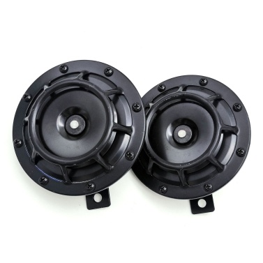 2Pcs 125mm 12V Electric Car Horn Super Loud High Tone/Low Tone Twin Horn Kit with Protective Grill for Motorcycles Cars