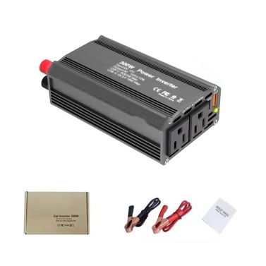 300W Power Inverter 12V DC to 110V AC Automotive Conversion Power Supply QC3.0