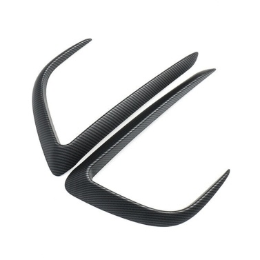 1 Pair of Front Fog Light Cover Eyebrow Cover Trim Frame Replacement for Tesla Model Y 2020 2021 Glossy Black