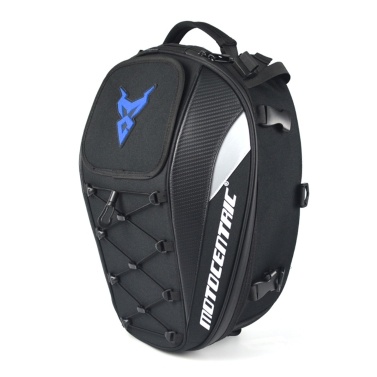 Motorcycle Seat Bag Dual Use Backpack Motorbike Luggage Helmet Storage Bags Red