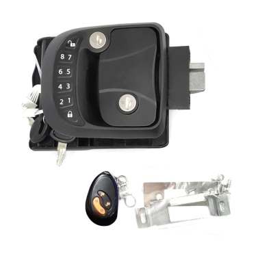 RV Door Lock Keyless Entry Door Lock Latch 65ft Remote AntiTheft Lock(Left)