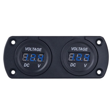 Car Voltmeter LED Dual Digital Display Voltage Gauge 6-35V for 12/24V Car Truck SUV Marine Boat
