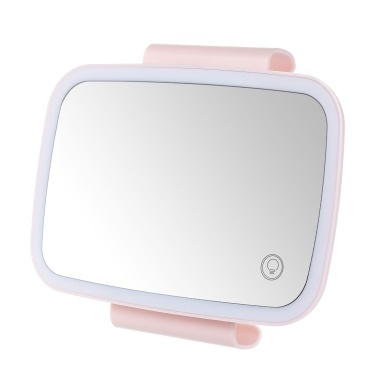 Car Sun Visor Mirror with LED Lights Makeup Sun-shading Cosmetic Mirror Vanity Mirror Clip on Automobile Touch Screen Make Up Mirror