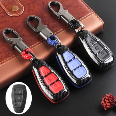Carbon Fiber Remote Key Fob Case Shell Cover for Fords/Fo-cus/Fiesta/Kuga/C-Max