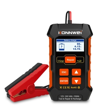 KONNWEI KW520 12V 24V Car Battery Tester Charger and Battery Repairing Tool