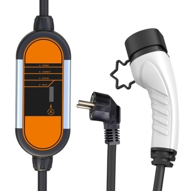 Portable  EV Charger Type2 IEC62196-2 8A-16A  5M Cable,Electric Vehicle Charger EU Plug-in EV Charging Station Adapter
