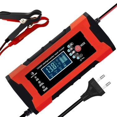 12V 24V 180W Intelligent Repair Charger with LCD Display Multiple Protection/Flame-retardant Housing AGM GEL